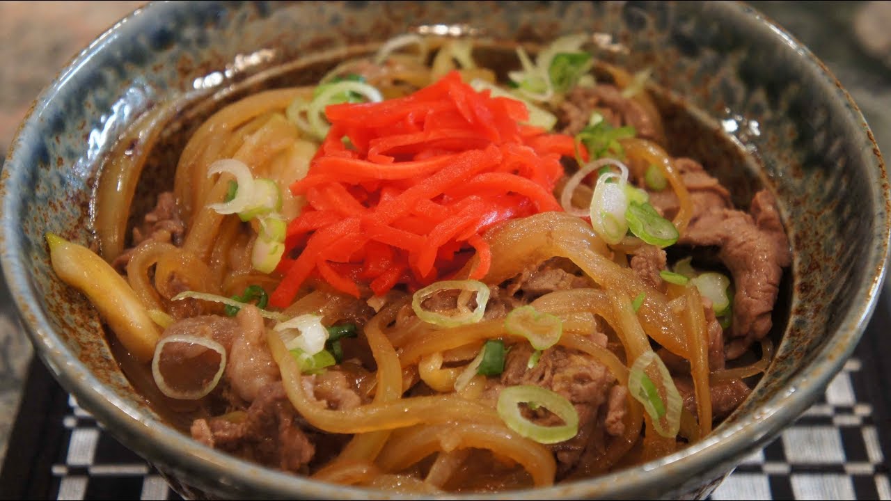 Gyudon - Japanese Beef Bowl (牛丼の作り方) Quick and Easy Recipe
