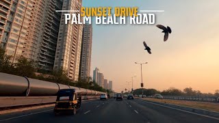 Palm Beach Road - Navi Mumbai | Sunset Drive [4K] screenshot 2