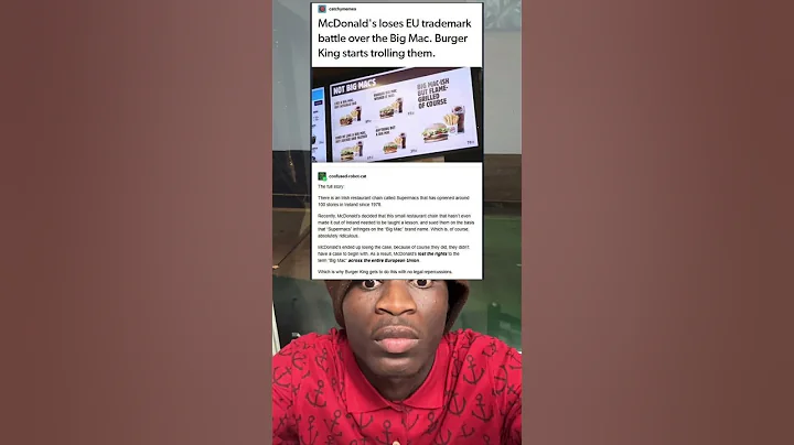 McDonald's loses EU trademark battle over the Big Mac. Burger King starts trolling them.