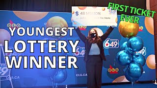 Youngest lottery winner wins $48 million on her FIRST TICKET