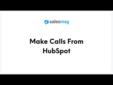 Make Calls Form Hubspot