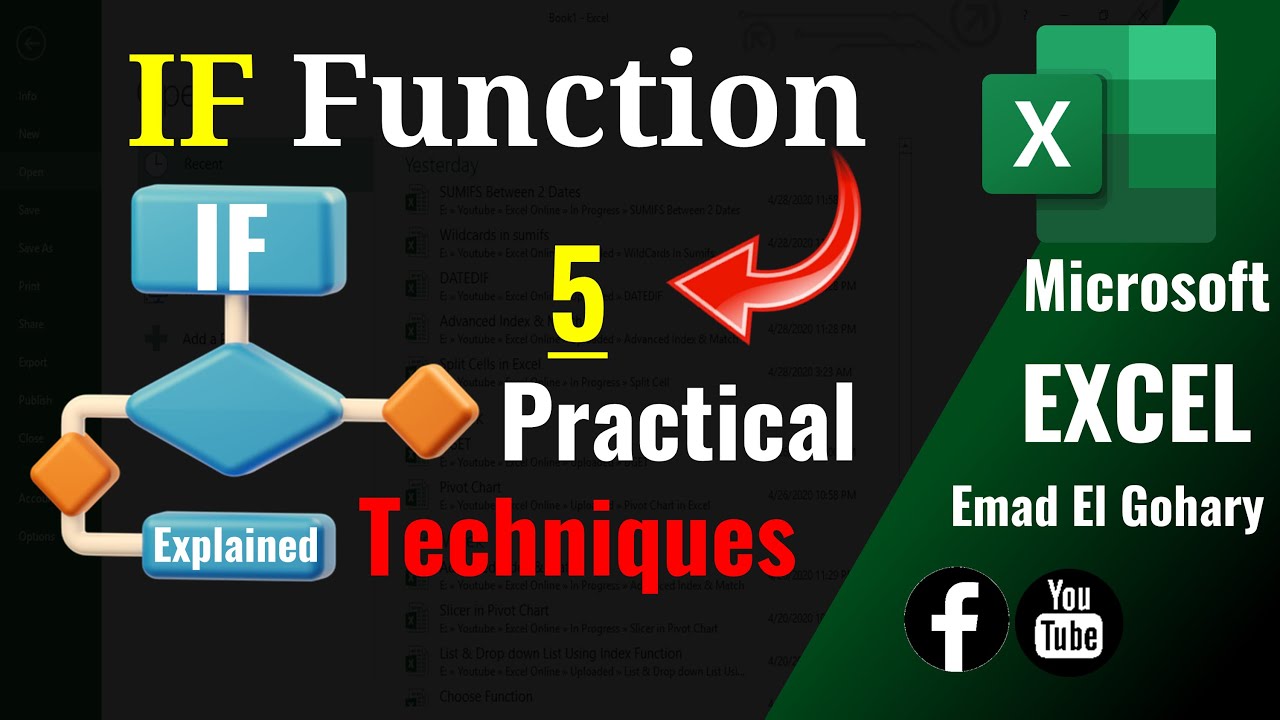 How to use IF Function in EXCEL | 5 Practical Techniques - YouTube