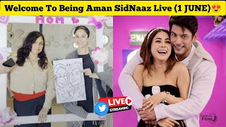 [1 JUNE] Shehnaaz Gill & Mumma Gill Painting 🤩 Being Aman SidNaaz Fans Live 💫