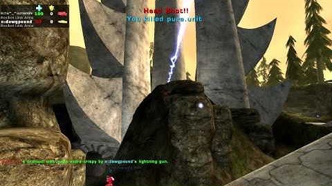 UT2004 - Lift jump, tree dodge, and headshot