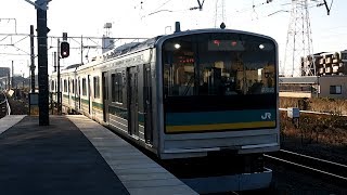 2017/12/04 南武線 浜川崎支線 205系 W1編成 尻手駅 | JR East: 205 Series W1 Set at Shitte