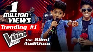 #thevoiceLk #voicesrilanka #voice Pathum salinda | sanwedana (සංවේදනා) | blind auditions | the voice