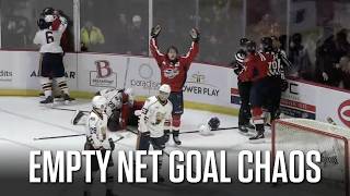 Chaos Ensues As Tempers Flare Between Windsor And Barrie After Liam Greentree's Empty-Net Goal