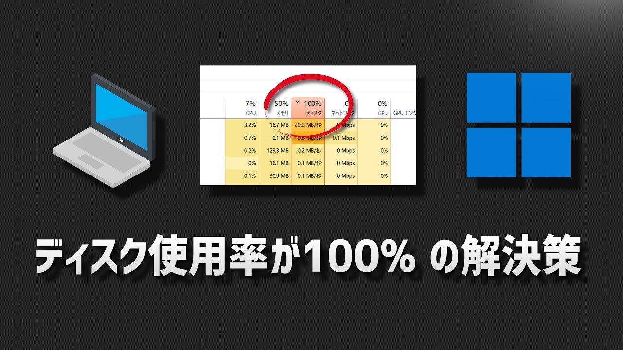 Windowsで100％のディスク使用量を修正する方法-初心者向け [2026] - YouTube