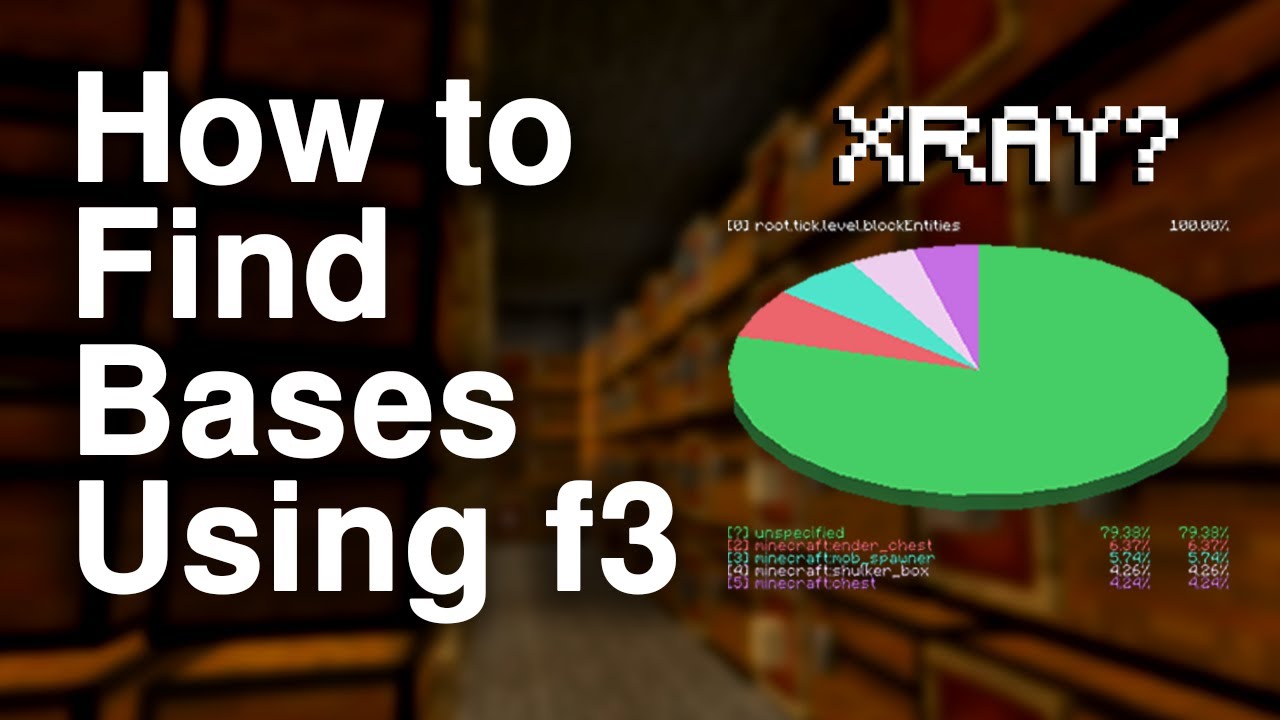 Minecraft Anarchy How To Pie Ray Bases Debug Menu Pie Chart YouTube