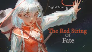 The Red String Of Fate [Digital Painting]