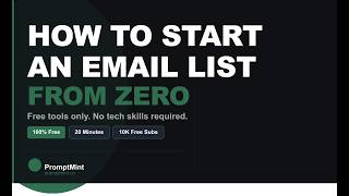 How to Start an Email List from Zero (Free Tools Only)