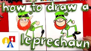 How To Draw A Cartoon Leprechaun