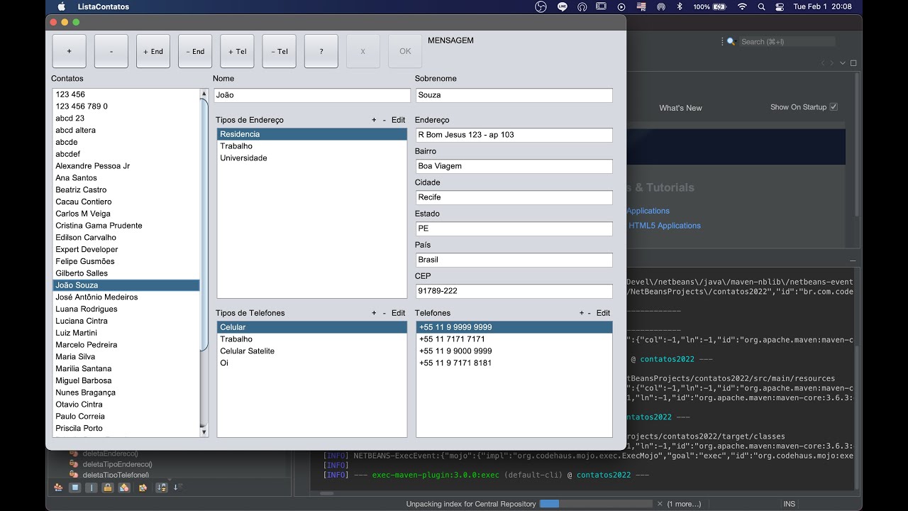 JAVA - Projeto Contatos 2022 com Banco de Dados Completo com SQLite ...