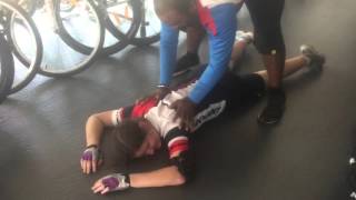 Massage after 100km bicycle ride at Giant Starkenn Pune, India. Part3 Relaxing the back screenshot 5