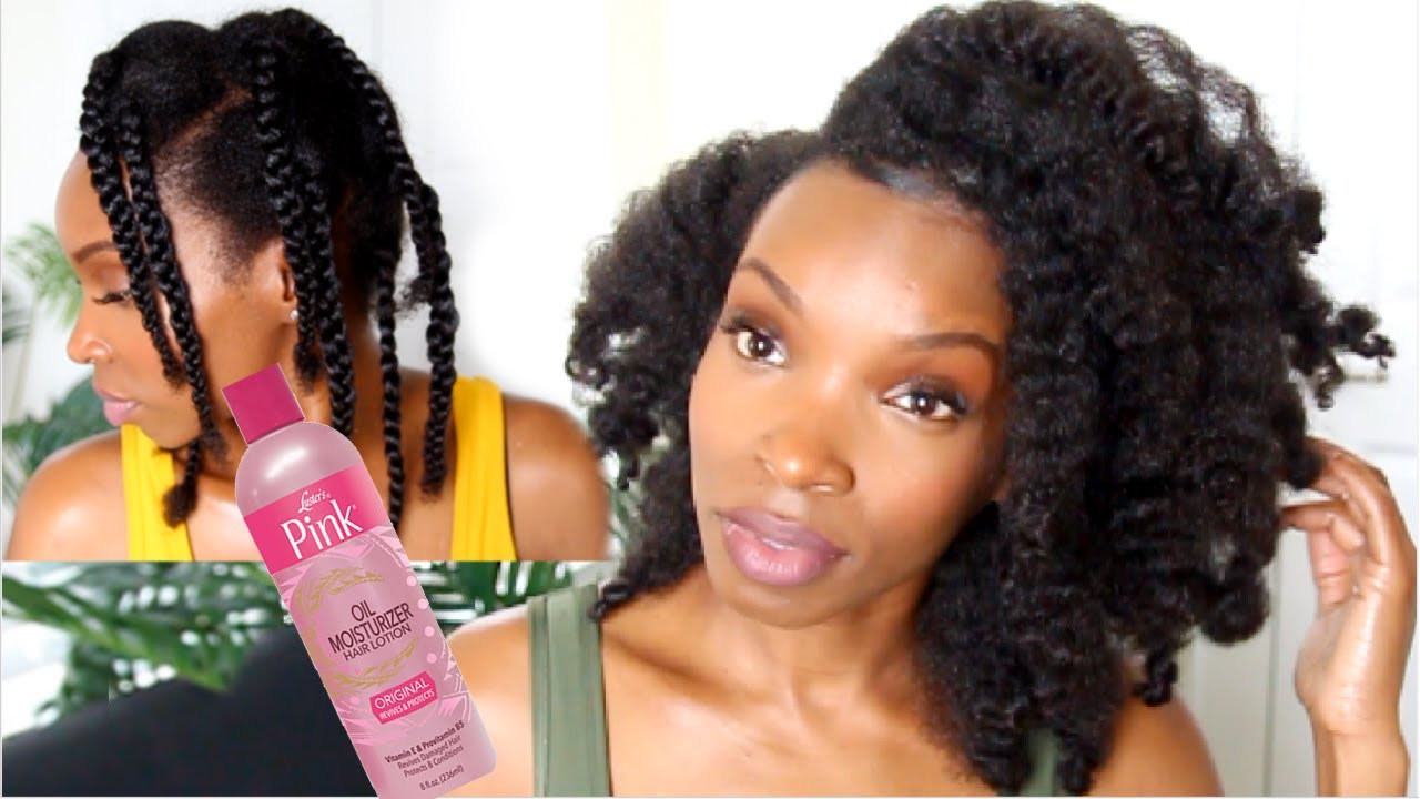 BRAID OUT USING LUSTER'S PINK OIL MOISTURIZER | 4B 4C NATURAL HAIR