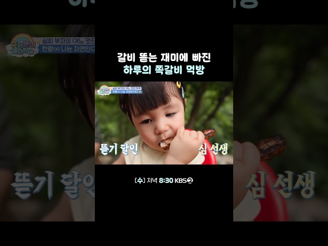 하루가 어른보다 갈비 잘 뜯음 #슈퍼맨이돌아왔다 | KBS 260909 방송