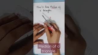 Construction of Median of a triangle |Math tips and tricks #shorts #ytshorts #construction #geometry