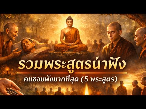 รวมพระสูตรน่าฟัง คนชอบฟังมากที่สุด (5 พระสูตร) | วางจิตก่อนตาย–เห็นอนัตตา–ละขันธ์–สติปัฏฐาน–สมาธิ