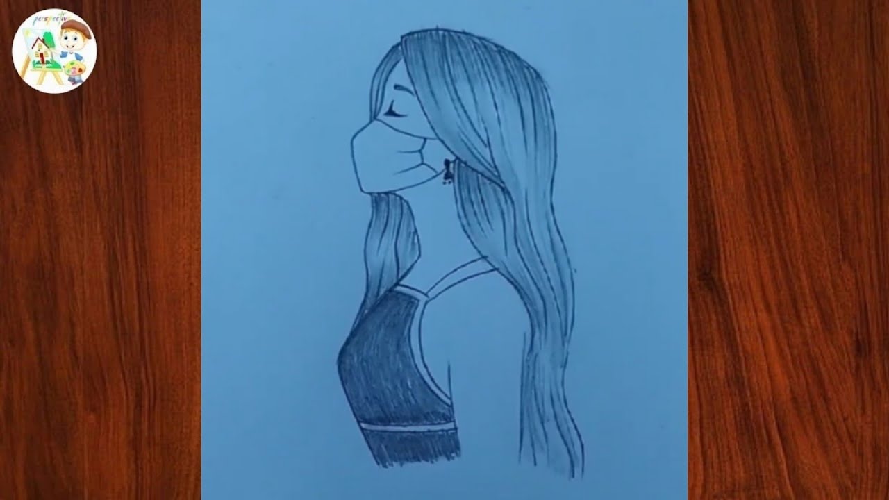 Girl drawing for beginners l Step by step drawing l How to draw a girl ...