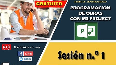 PROGRAMACIÓN DE OBRA CON MICROSOFT PROJECT - SESIÓN N° 1