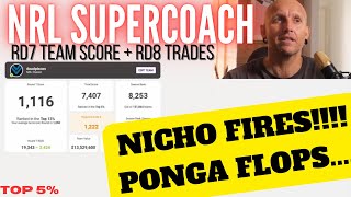 NRL SUPERCOACH | RD7 TEAM SCORE + TRADES