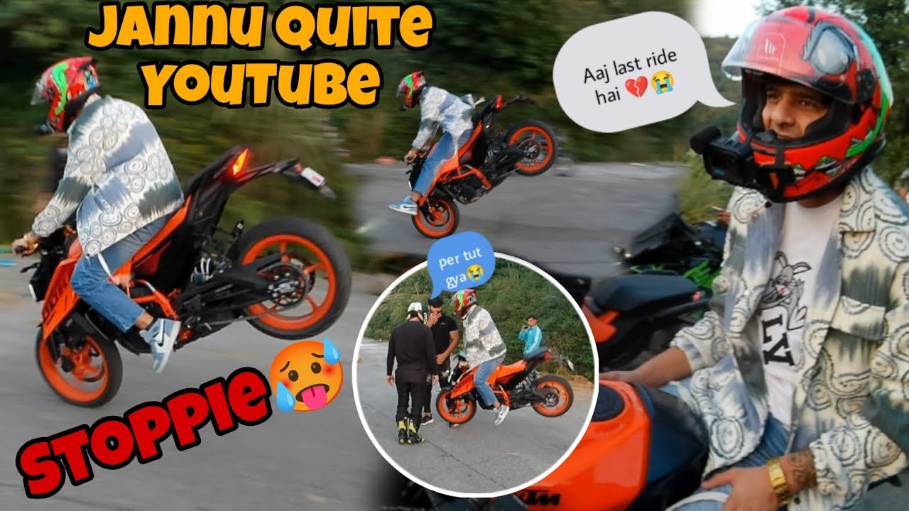 Jannu stuntz quitting YouTube 💔😭 || Last stunts with Jannu bhai || Peer tut gyaa🤬