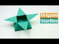 How to make an origami star box  easy paper star box folding