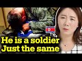 Shocked North Korean female officer watching the treatment US military war dogs receive