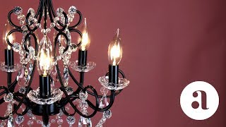 Theresa 5 Light Black Crystal Chandelier Product Video | Amalfi Decor