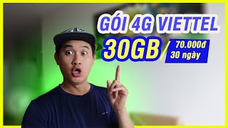 Gói 4G viettel - 70K/ tháng - Gói SD70 Viettel - 30GB data by Đăng ký 4g viettel 32 views 12 days ago 1 minute, 1 second