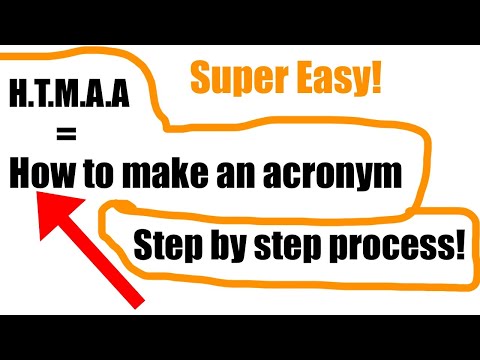 How to Make an Acronym (SUPER EASY)