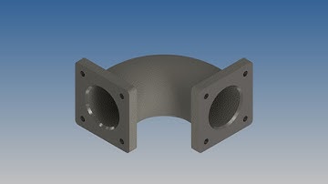 Autodesk Inventor 2019 exercise model for beginners-Bended Pipe