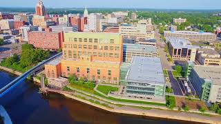 Drone flight over downtown Lansing Michigan. by Drones over Michigan with Randy Morgan 389 views 8 months ago 5 minutes, 42 seconds