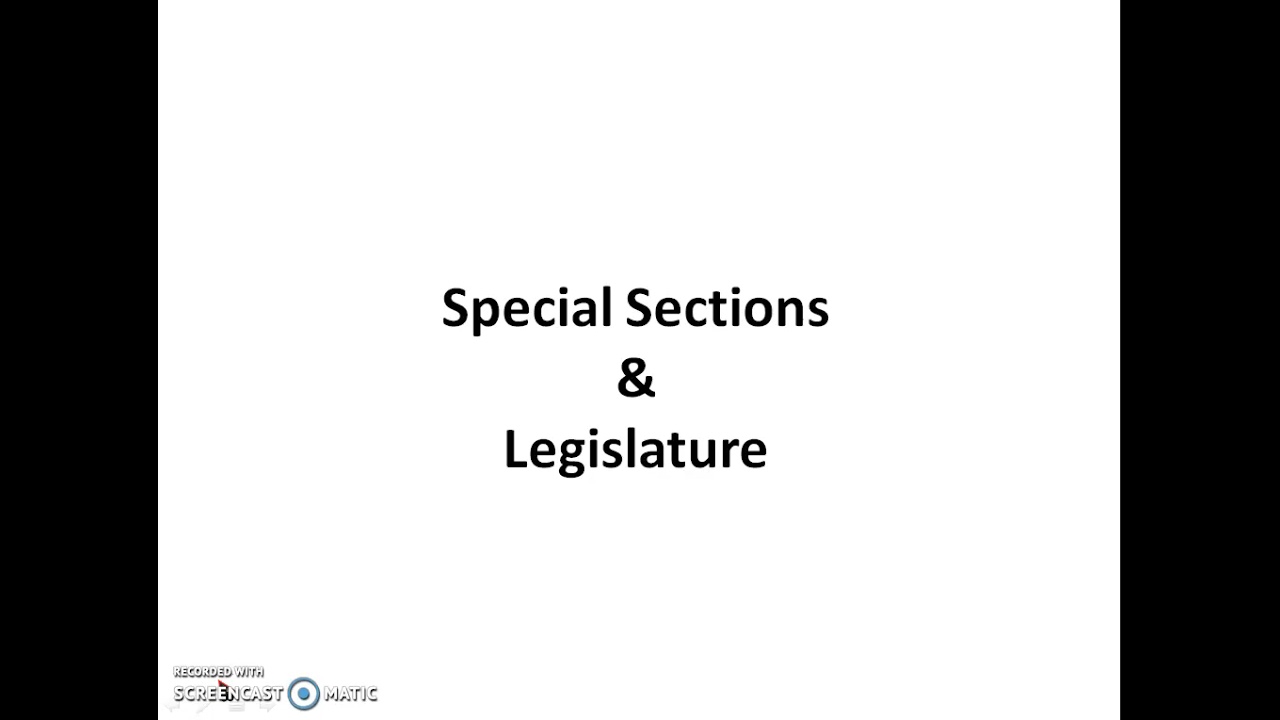 Special Sections & Legislature ( Secretariat Manual )