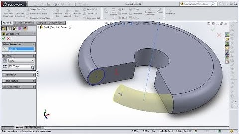 Solidworks Course 4 - Revolve Base and Cut