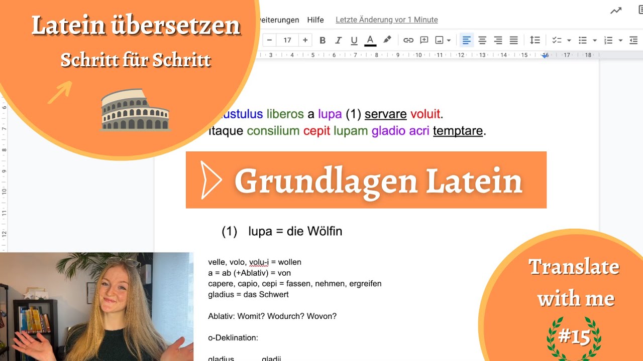 Latein Texte übersetzen Mit Lösung Klasse 7 www.youtube.com