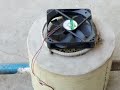 ROCKET STOVE WITH COMPUTER FAN ,MAKE IT EASY D.I.Y.