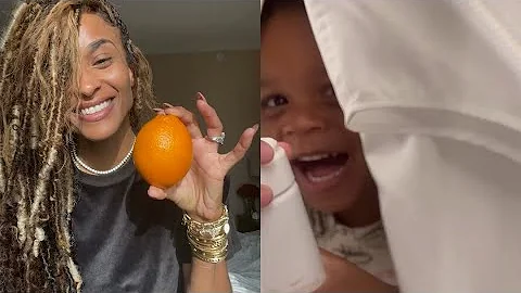Win Wilson playing hide & seek from his mommy Ciara