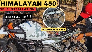 Himalayan 450|Saddle Stay Installation @Rohitcurvevlogs #himalayan450  #royalenfield