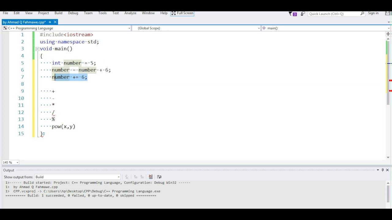 Arithmetic Operators part one in C++ - YouTube