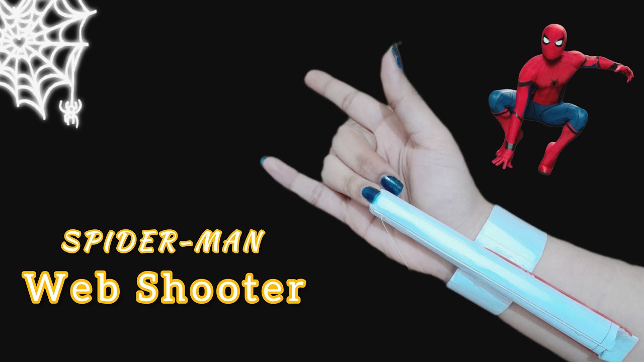 How to make spider man web shooter by paper origami gun web shooter