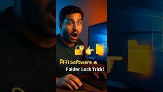 बिना Software Folder Lock कैसे करें? | Secret Windows Trick 2025 😱