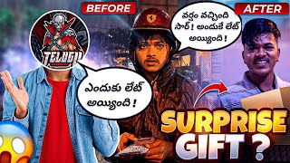 Giving Unexpected Surprise Gift To Swiggy Delivery Boy (Almost Cried)| Telugu Gaming FF