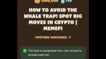 MemeFi New Video Code Today | How To Avoid the Whale Trap! Spot Big Moves in Crypto |MemeFi New Code