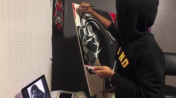 PAINTING DARTH VADER - TIMELAPSE -- STAR WARS