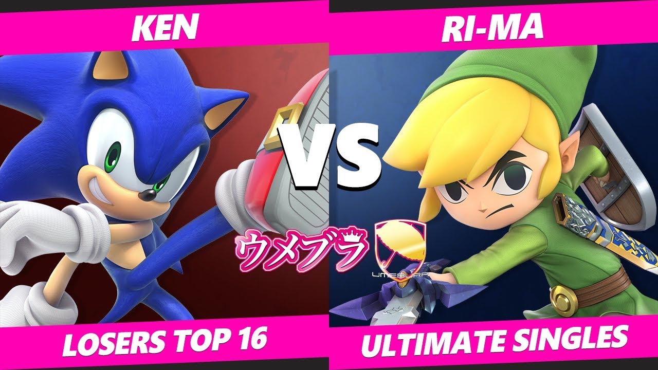 Umebura SP4 SSBU - Ken (Sonic) Vs. Ri-ma (Toon Link) Smash Ultimate Tournament Losers Top 16