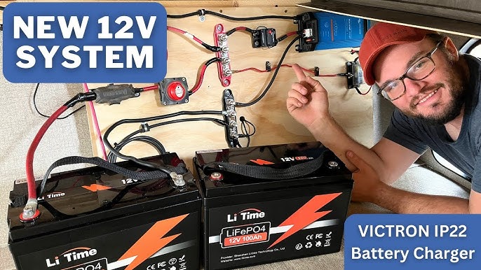 Litime Batterie Lithium 12V 100Ah MINI, Batterie LiFePO4 en Petite