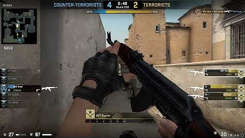 How CSGO Expert Bots Play 1080p (Dust2)