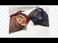 【手芸】和柄巾着袋の作り方　How to make a Japanese pattern drawstring bag