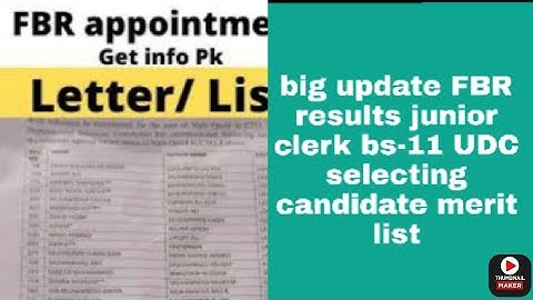 FBR// results # final merit list # #lahore #islambad#karachi# Multan #udc#junier clerk#ldc